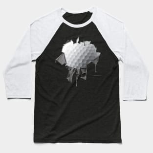 Shredded, Ripped and Torn Golf Ball Baseball T-Shirt